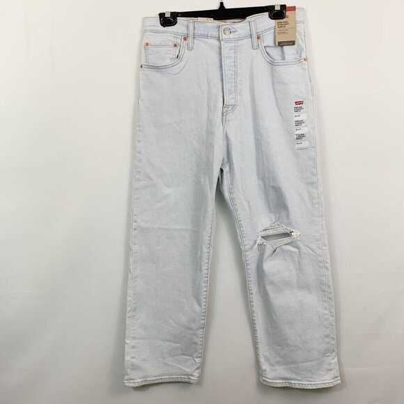 NWT Levi's® Premium RIBCAGE STRAIGHT ANKLE WOMEN'S JEANS Light Wash 31 x 27 - Picture 2 of 16